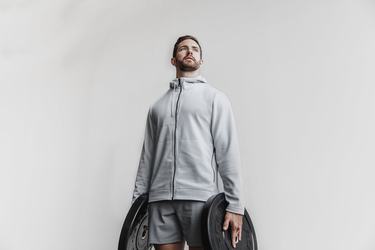 Nobull Arctic Zip-up Men's Jackets Grey | Australia (KI8704)